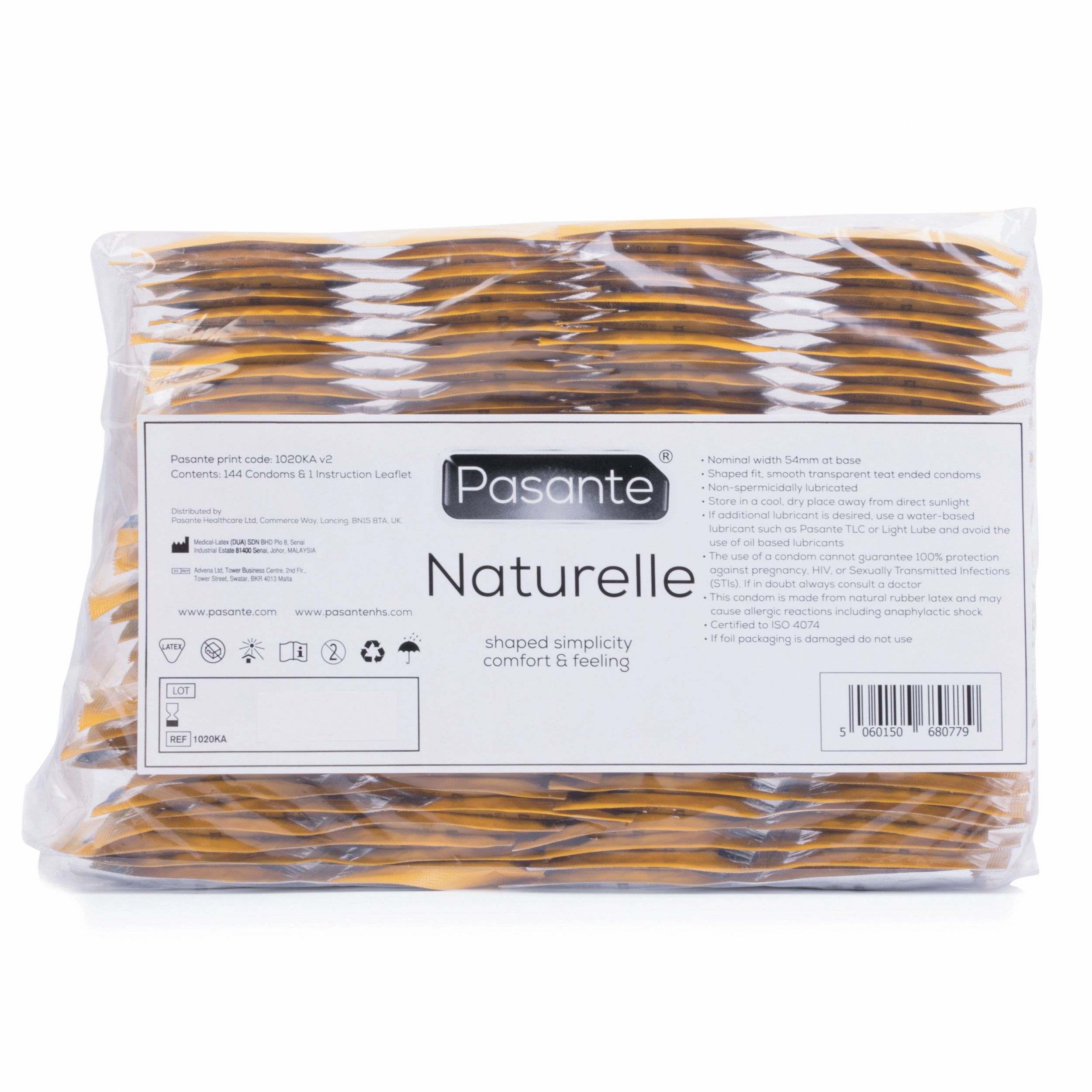 Pasante - Naturelle Condoms Diverse kleuren (144 stuks)