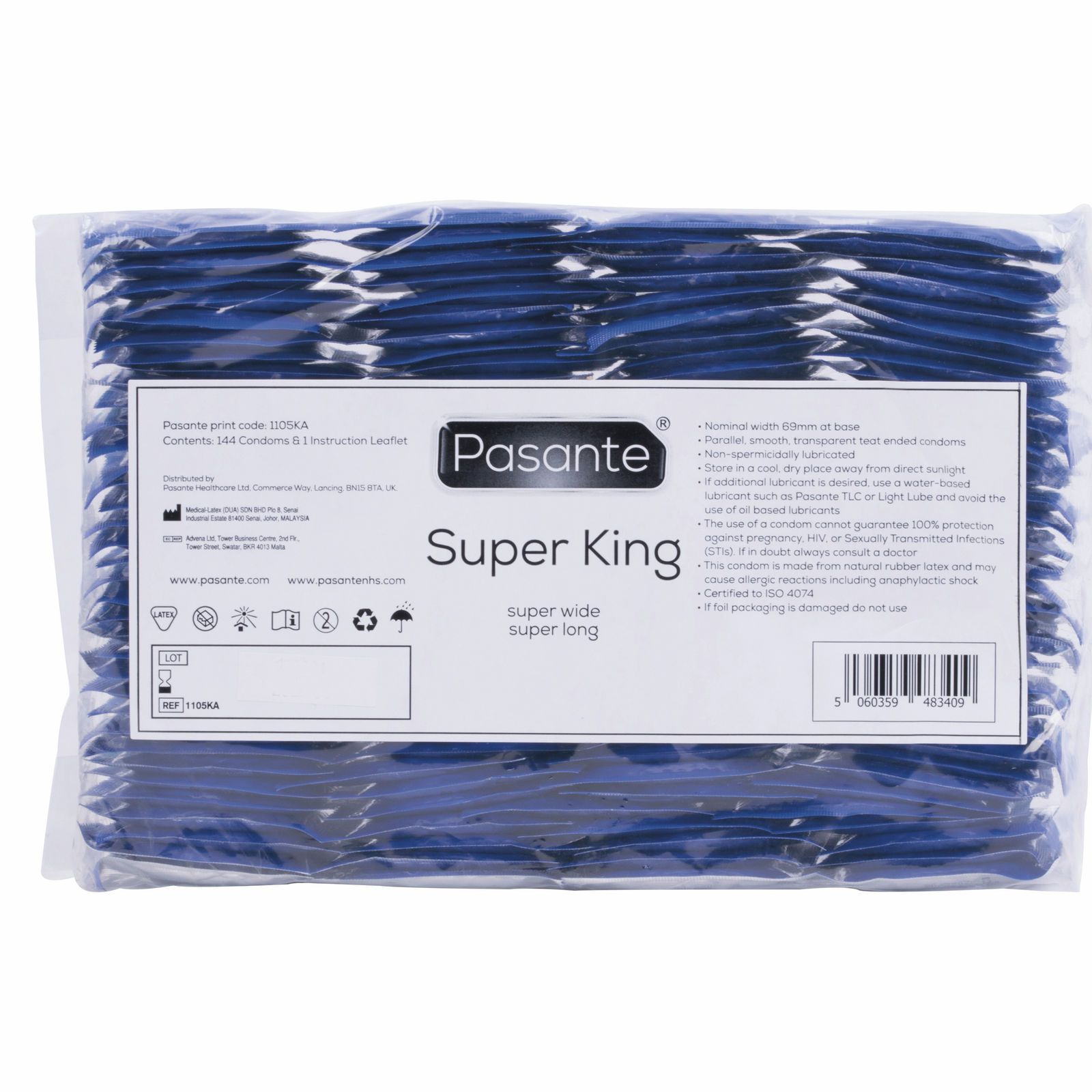 Pasante - Super King Size Condoms Transparant (144 stuks)