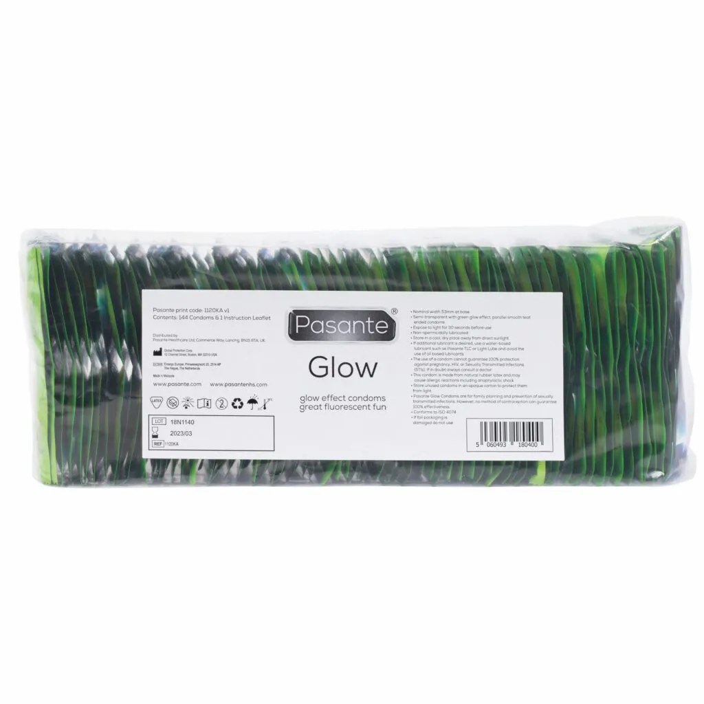 Pasante - Glow Bulk Pack Condoms  (144 stuks)
