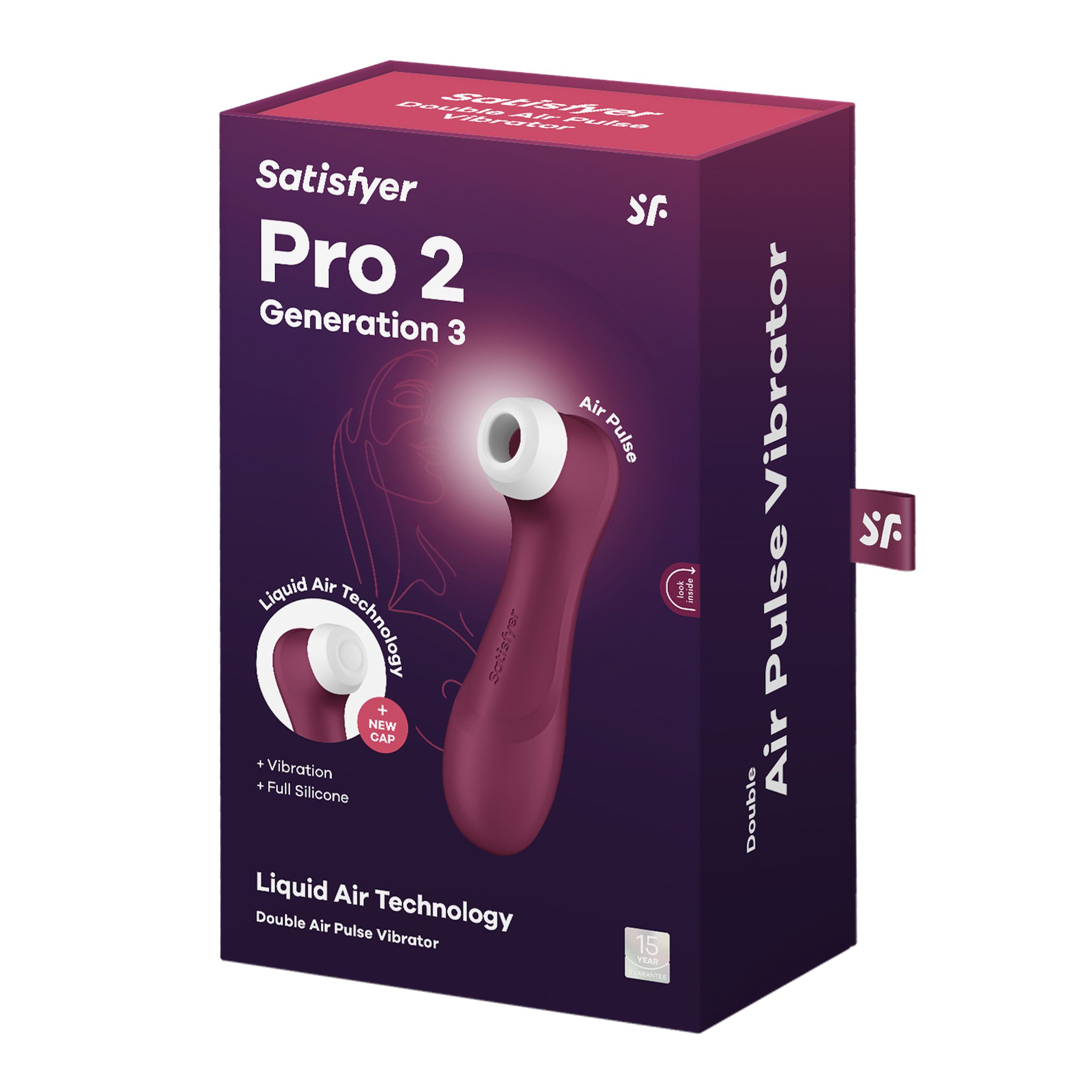 Satisfyer - Pro 2 Generation 3 Wijnrood (1 stuk) - image 2