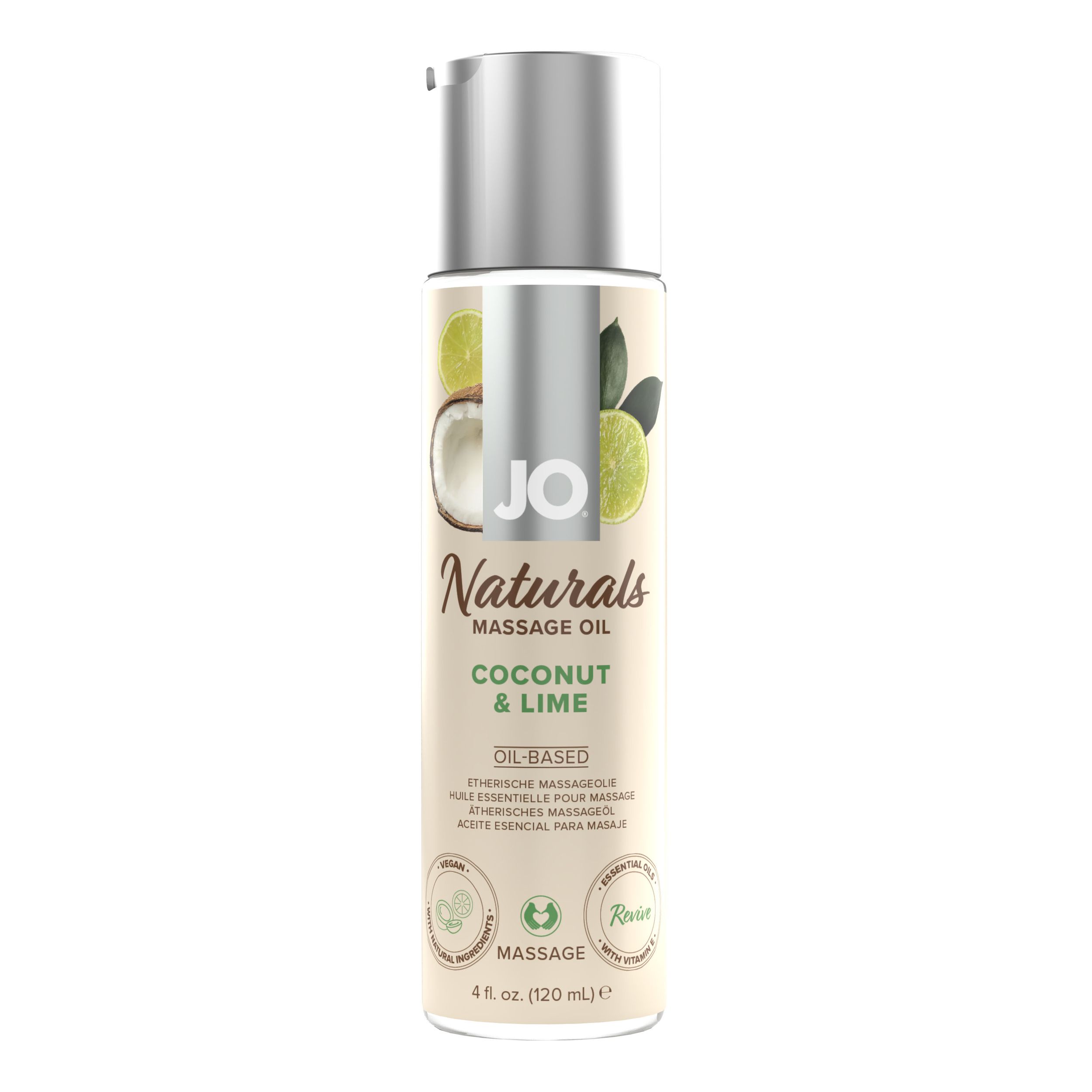 System JO - Naturals Massage Oil Coconut & Lime Transparant (120 ml)