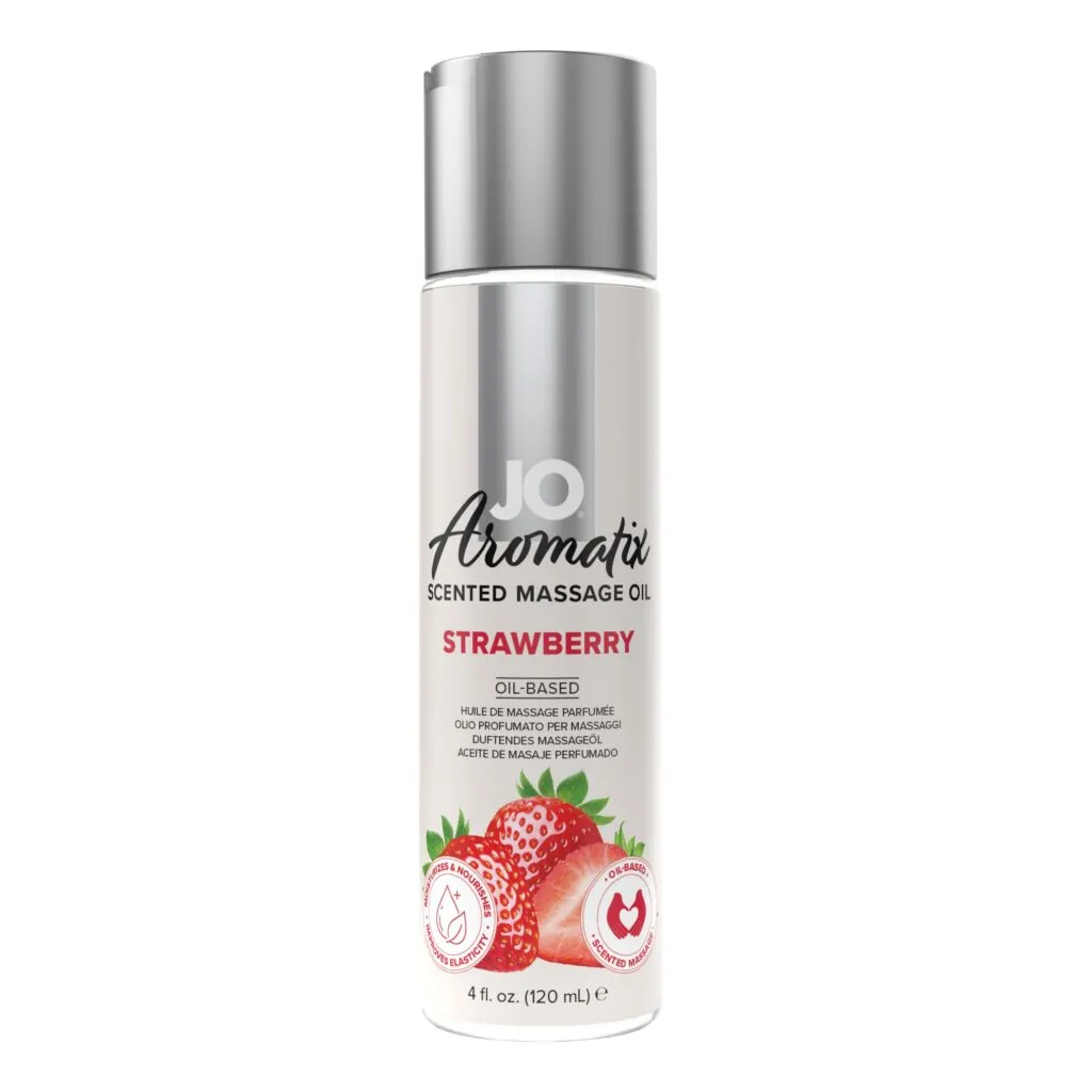 System JO - Aromatix Scented Massage Oil Strawberry  (120 ml)