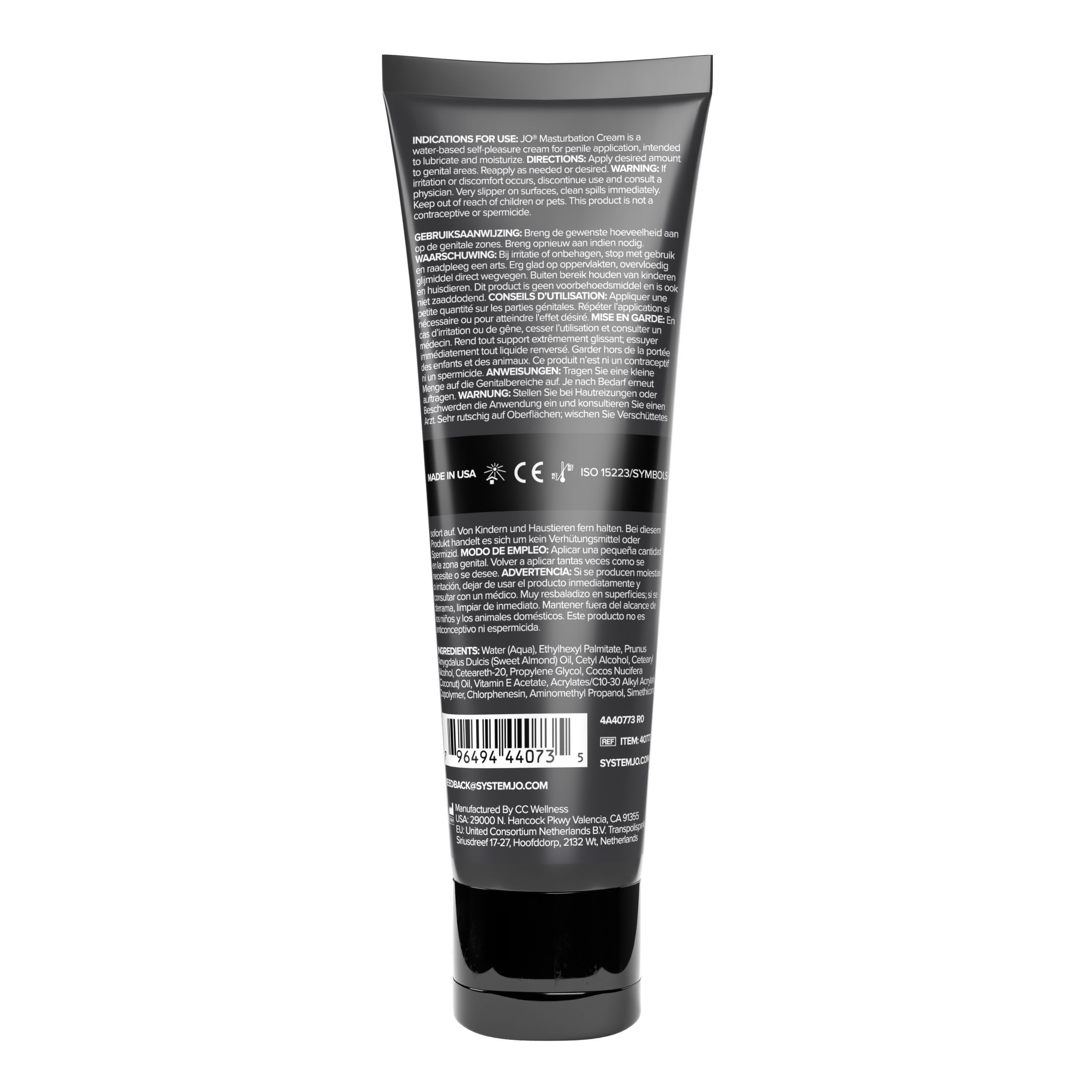 System JO - Masturbation Cream Fragrance Free  (120 ml)