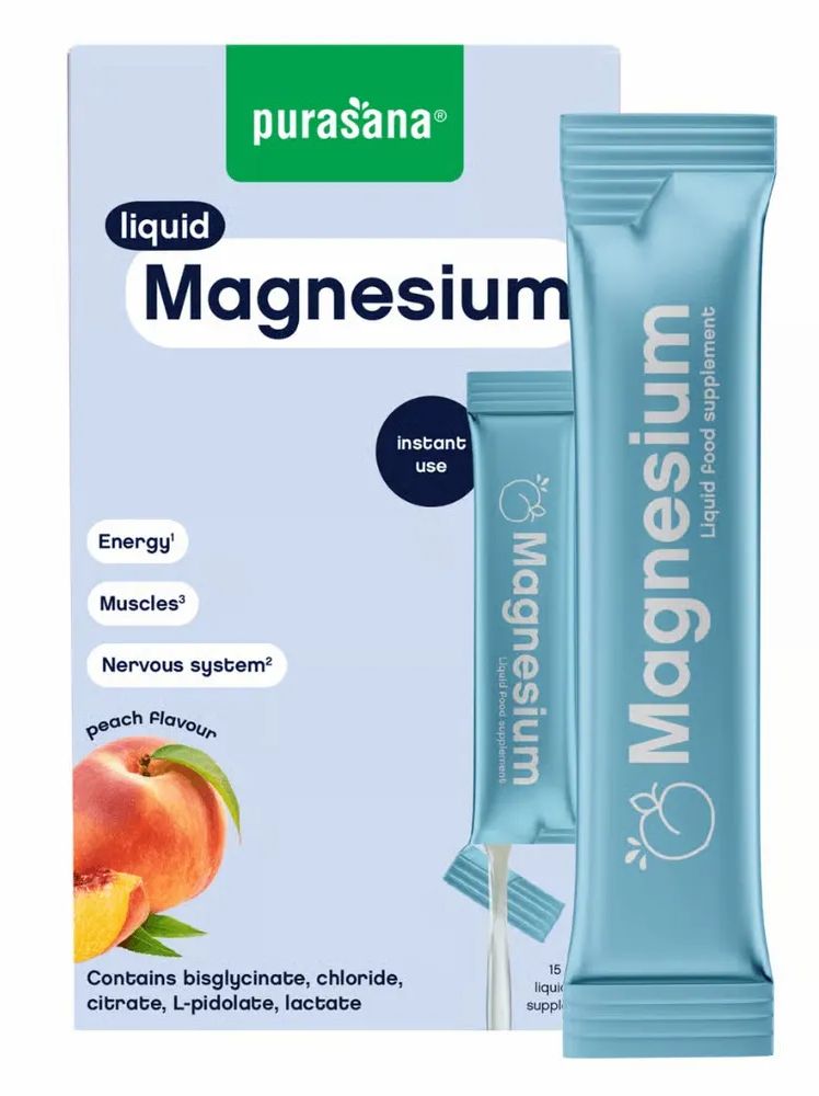 Purasana Magnesium Liquid Peach (15 x 10 ml)