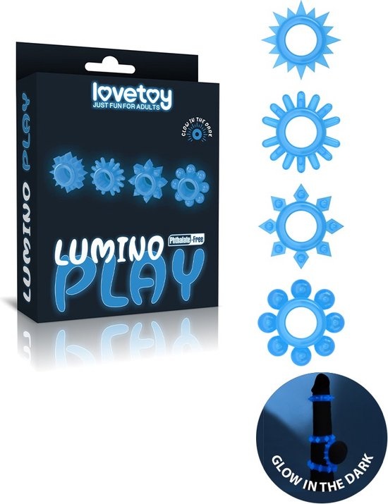 Lovetoy Lumino  Play Cock Ring Set Van 4 Glow In The Dark (1 set)