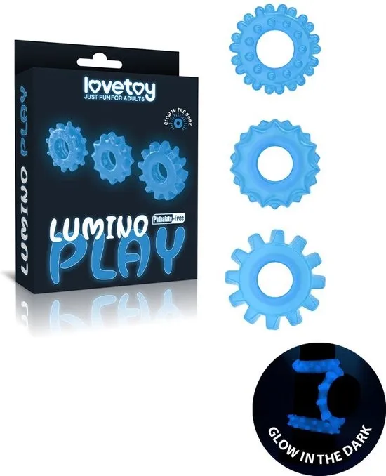 Lovetoy Lumino  Play Cock Ring Set Van 3 Glow In The Dark (1 set)
