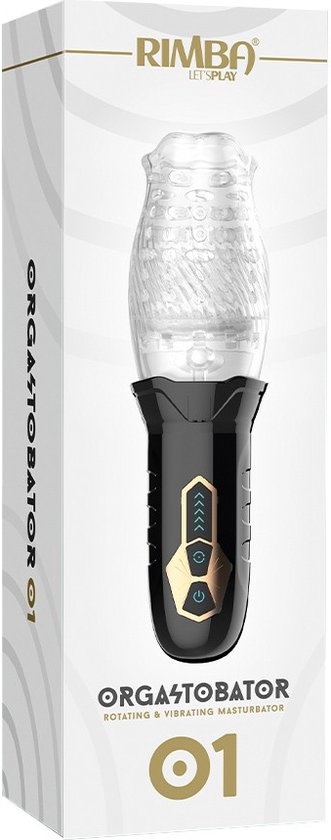 Rimba Toys Orgastobator 01 Mannelijke Masturbator Zwart & Transparant (1 stuk)