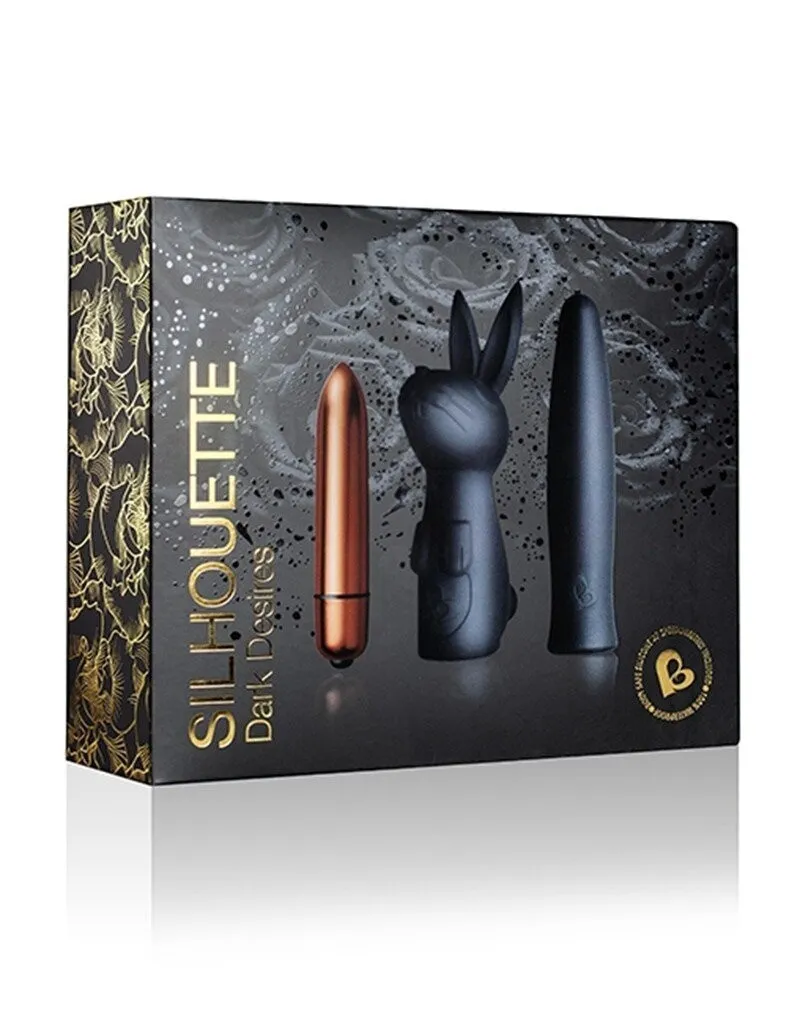 Rocks Off Dark Desires Kit Bullet Vibrator Met Sleeves Zwart Goud (1 set)