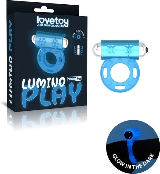 Lovetoy Lumino  Play Cock Ring Vibrator Glow In The Dark (1 stuk)