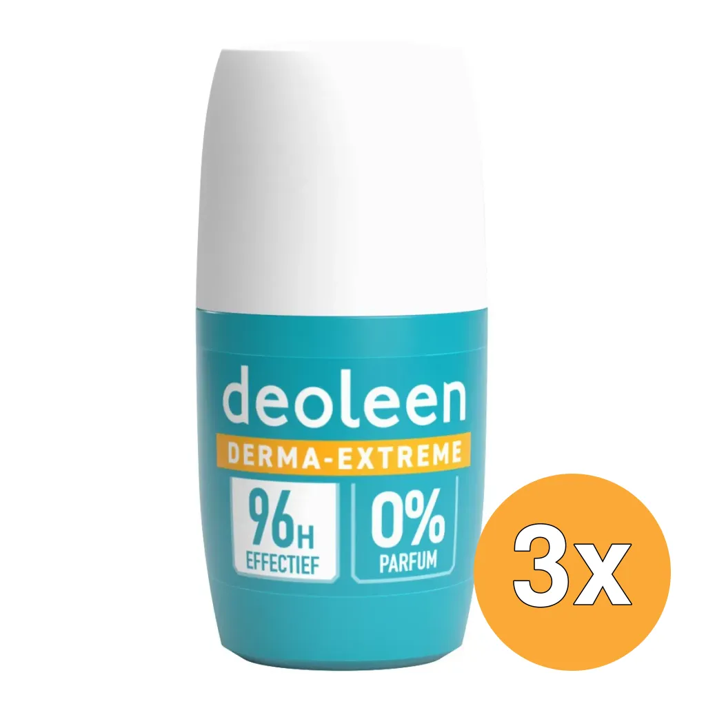 3x Deoleen Derma Extreme 96H Roller (50 ml)