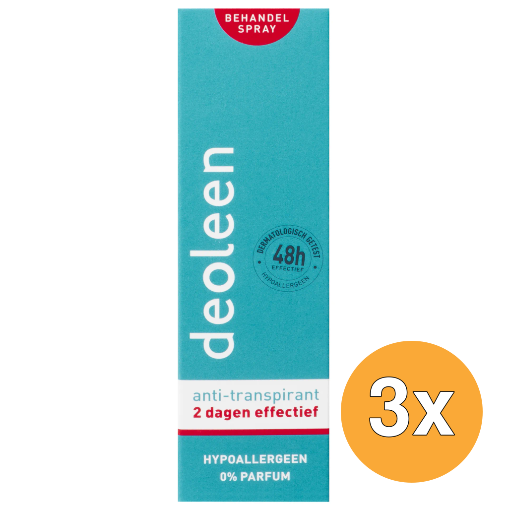 3x Deoleen Anti-transpirant behandelspray (25 ml)