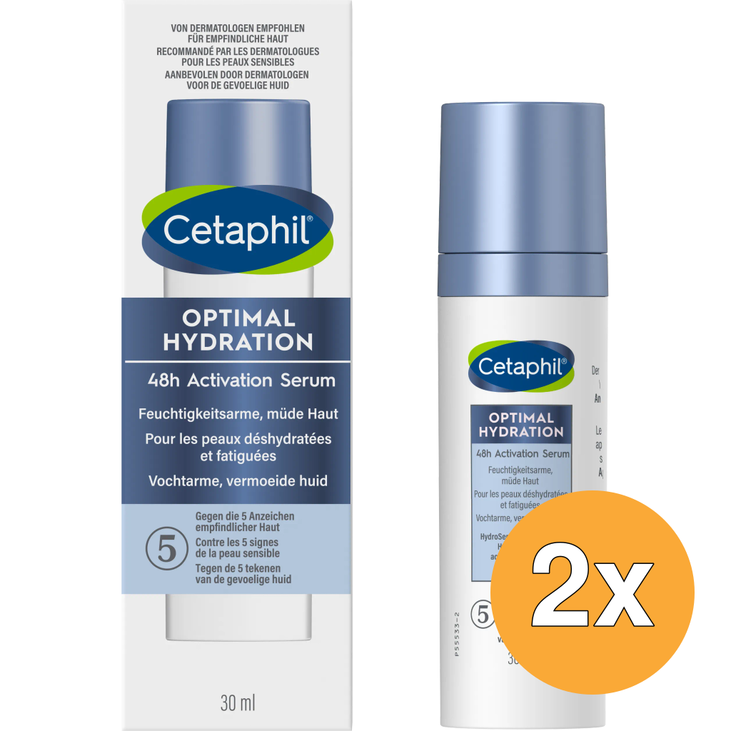 2x Cetaphil Optimal Hydration 48h Activation Serum (30 ml)