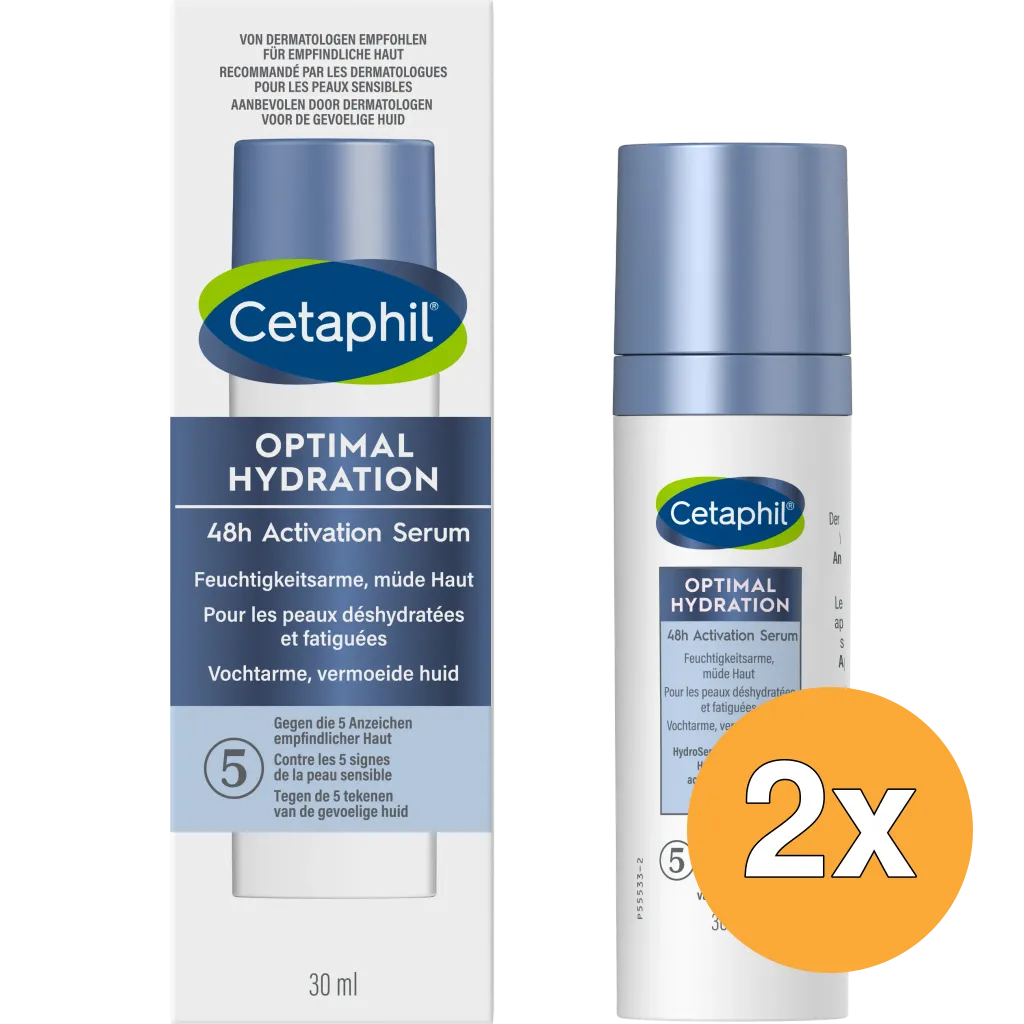 2x Cetaphil Optimal Hydration 48h Activation Serum (30 ml)