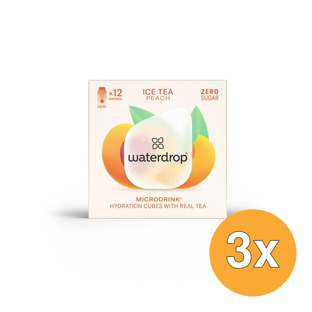 3x Waterdrop Microdrink Ice Tea Bruistablet Peach (12 stuks)