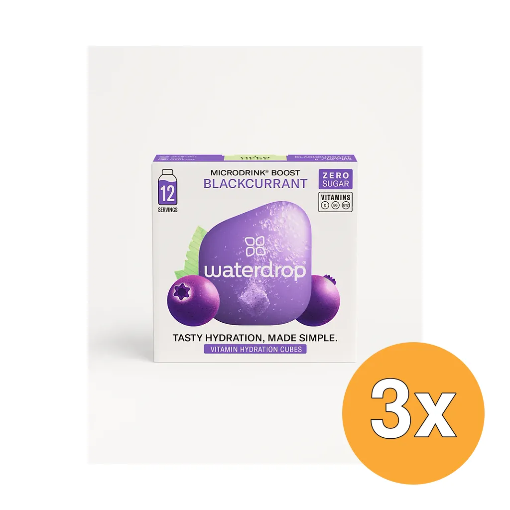 3x Waterdrop Microdrink Boost Bruistablet Blackberry (12 stuks)