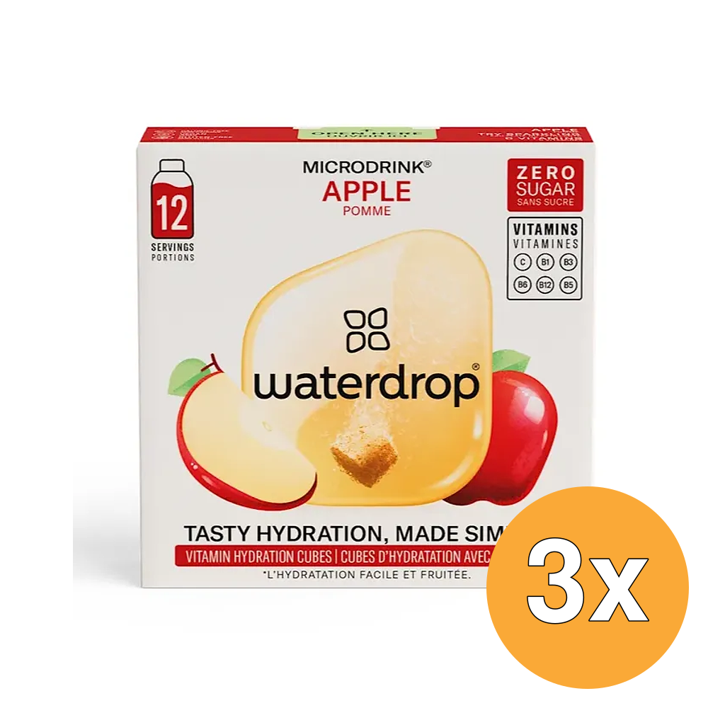 3x Waterdrop Microdrink Appel (12 stuks)