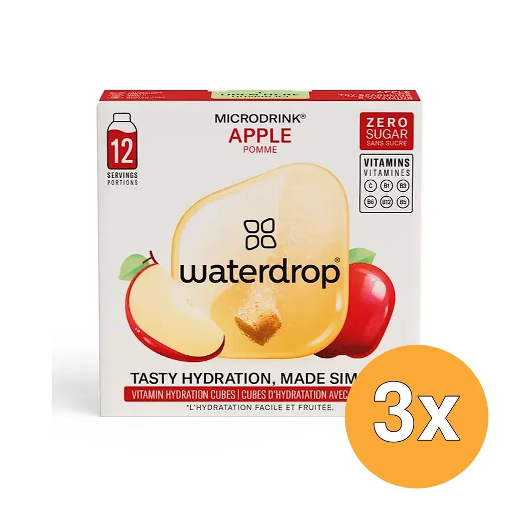 3x Waterdrop Microdrink Appel (12 stuks)