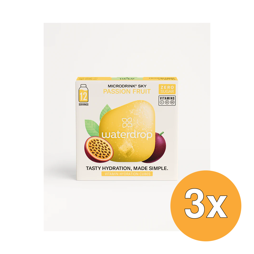 3x Waterdrop Microdrink Sky Bruistablet Passion Fruit (12 stuks)