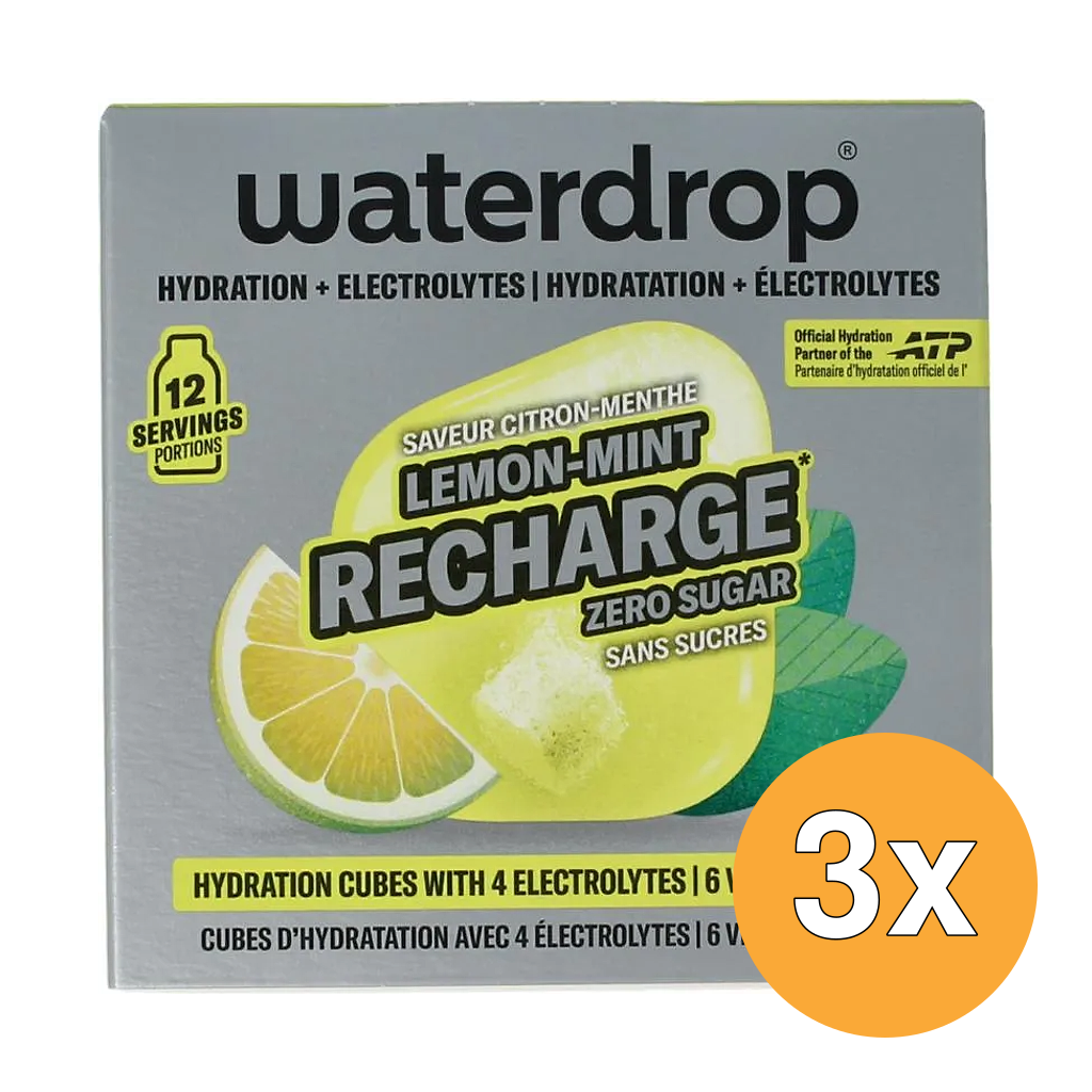 3x Waterdrop Microlyte Lemon Mint (12 stuks)