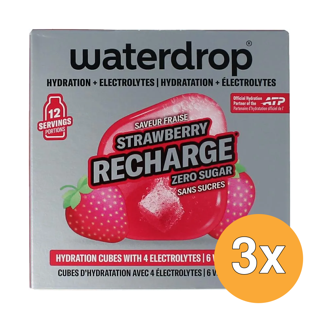 3x Waterdrop Microlyte Strawberry (12 stuks)