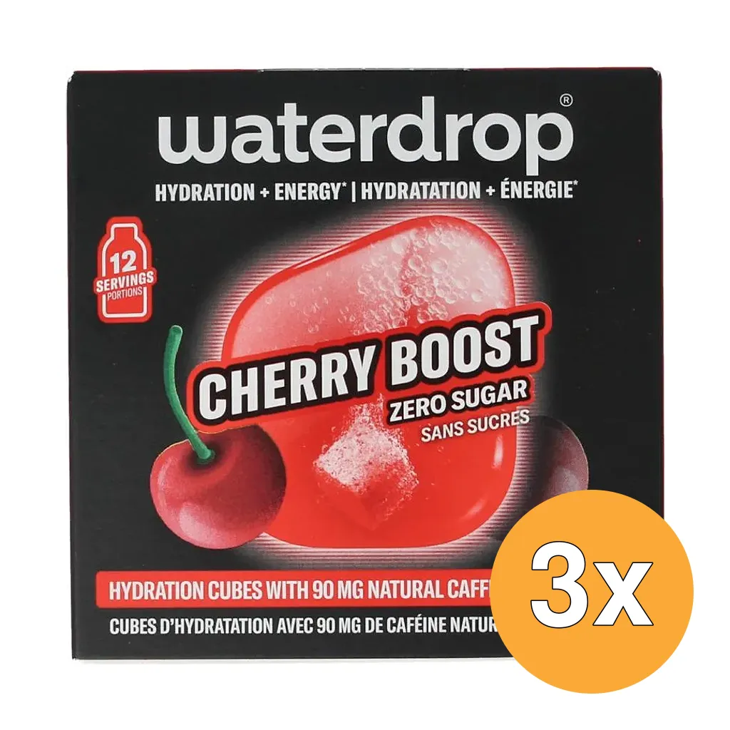 3x Waterdrop Microenergy Cherry Boost (12 stuks)