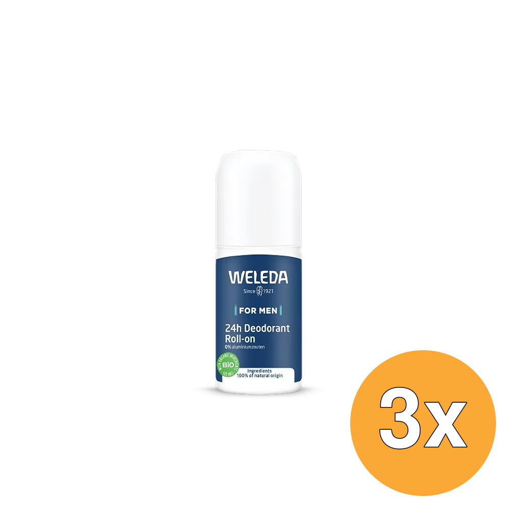 3x WELEDA Men deodorant 24 hours (50 ml)
