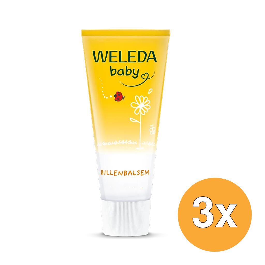 3x WELEDA Calendula baby billenbalsem (75 ml)