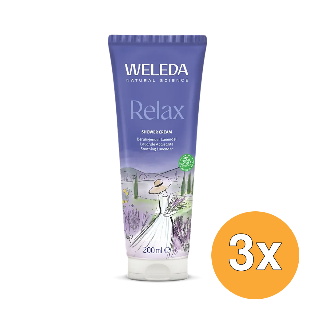 3x WELEDA Aroma shower relax (200 ml)