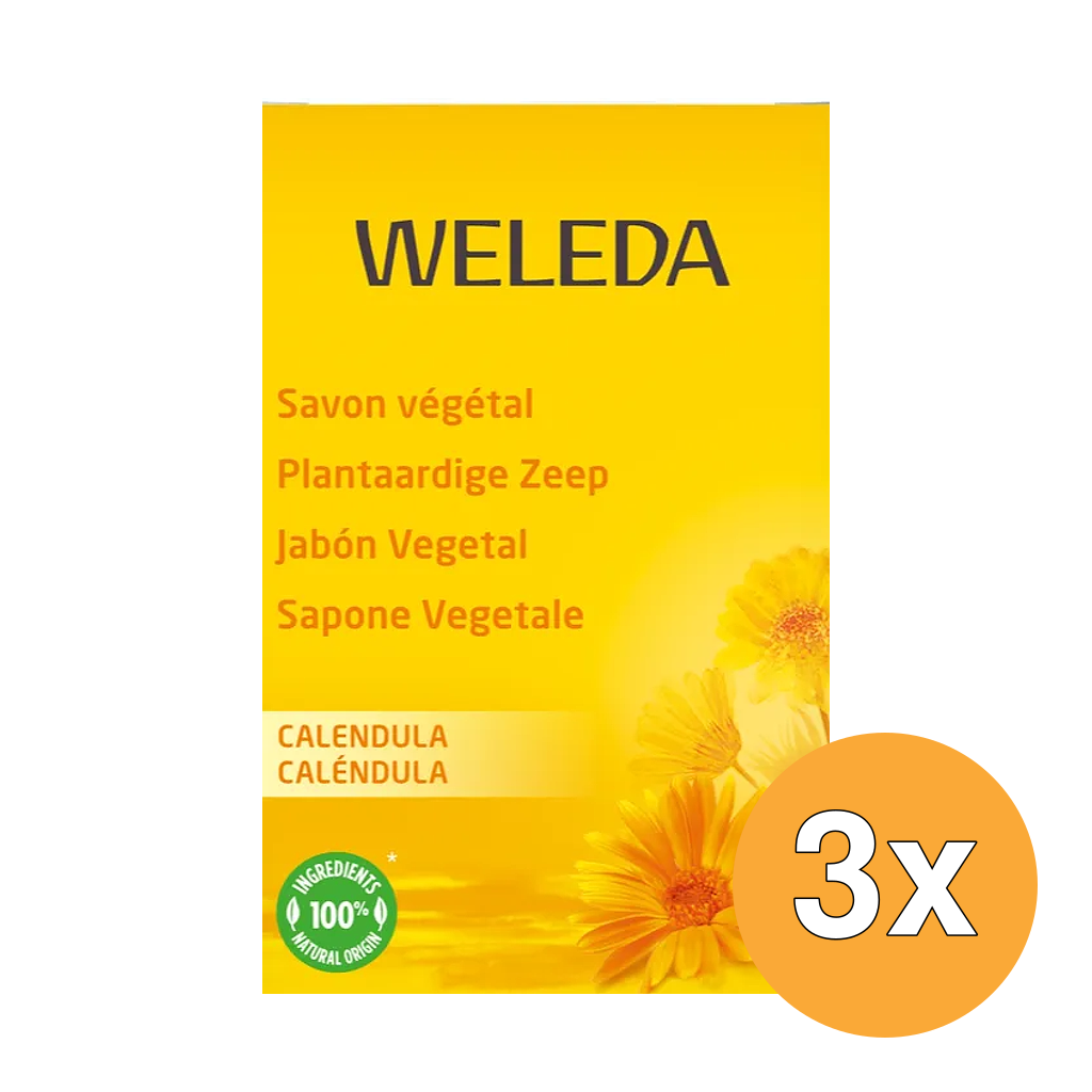 3x WELEDA Calendula Zeep (100 gr)