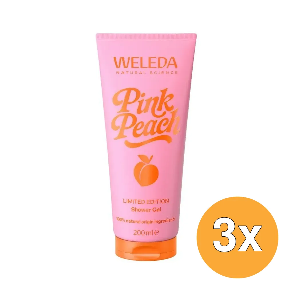 3x Weleda Pink Peach Douchegel Í Limited Edition (200 ml)