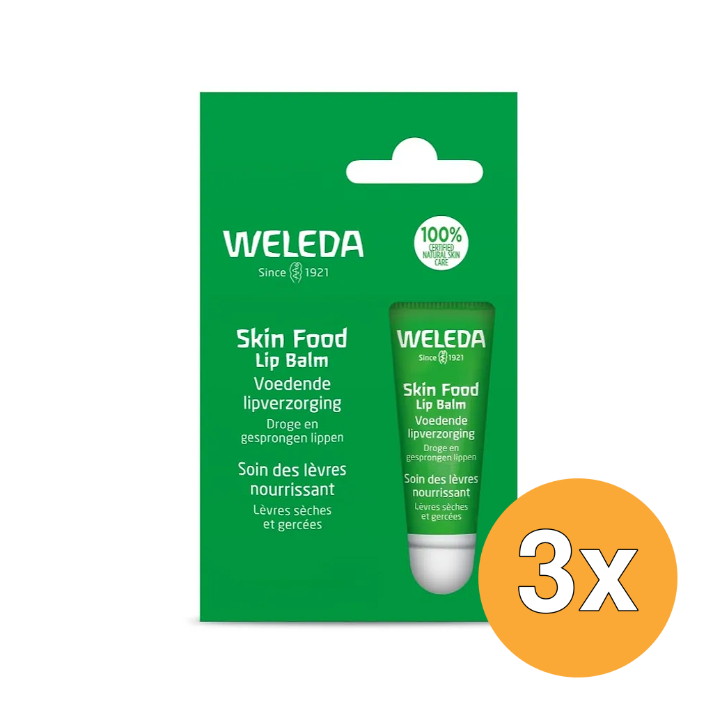 3x WELEDA Skin Food Lip Balm (8 ml)