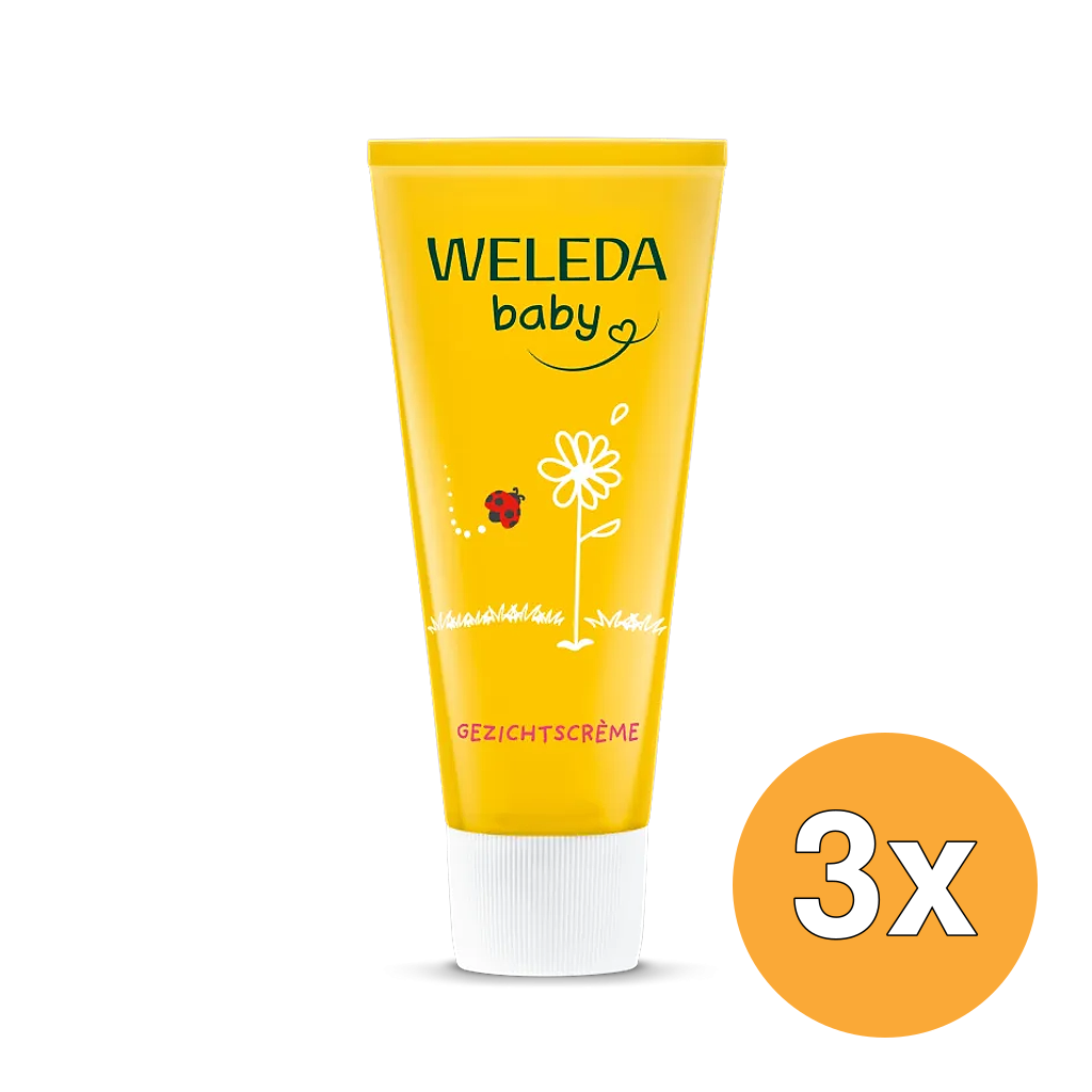 3x WELEDA Calendula baby gezichtscreme (50 ml)