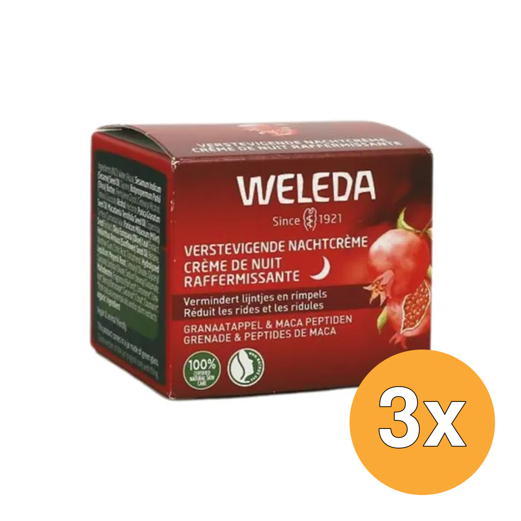 3x WELEDA Verstevigende nachtcremegranaatappel/maca (40 ml)