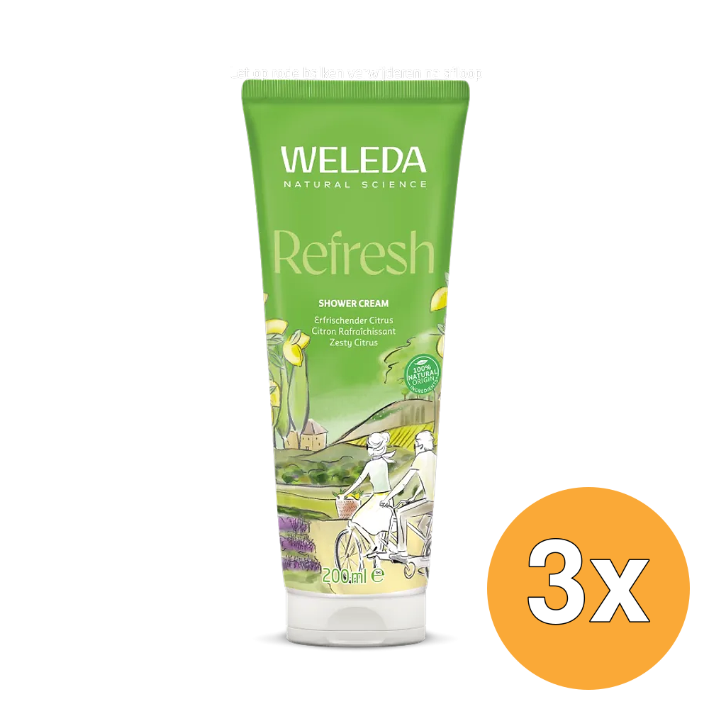 3x WELEDA Citrus refresh douchecreme (200 ml)