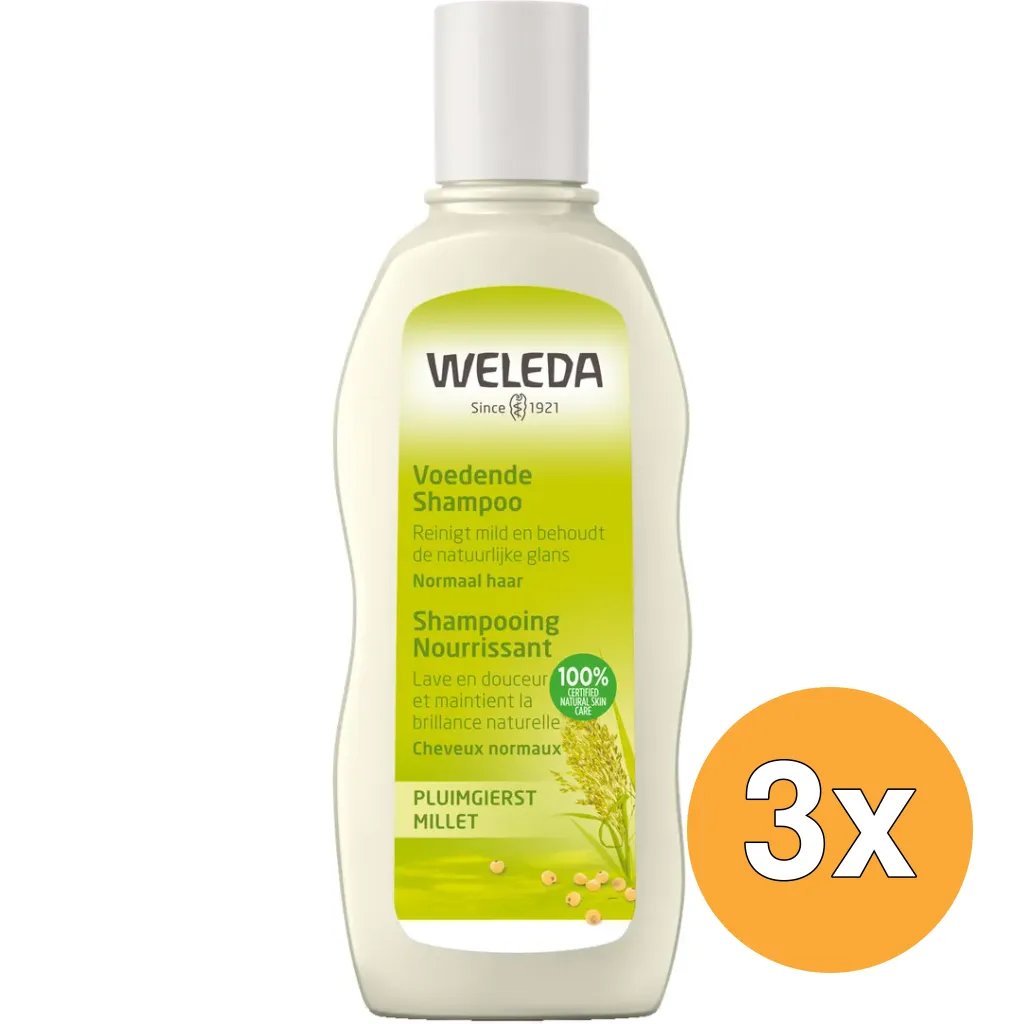 3x WELEDA Pluimgierst milde shampoo (190 ml)