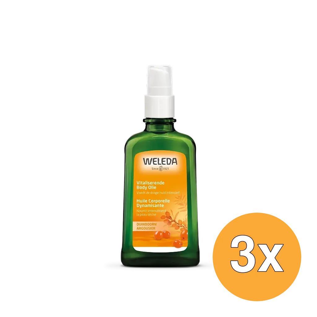 3x WELEDA Duindoorn vitaliserende body olie (100 ml)