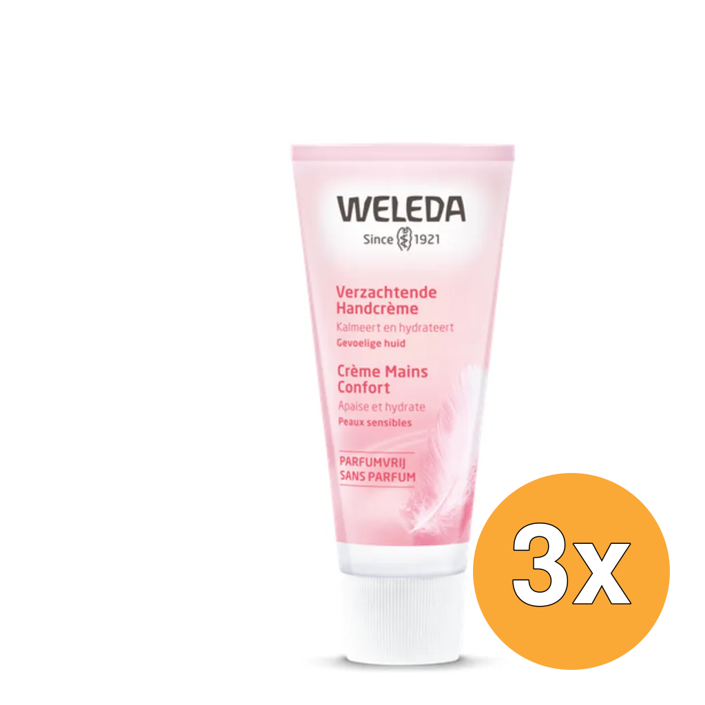 3x WELEDA Verzachtende Handcreme Parfumvrij (50 ml)