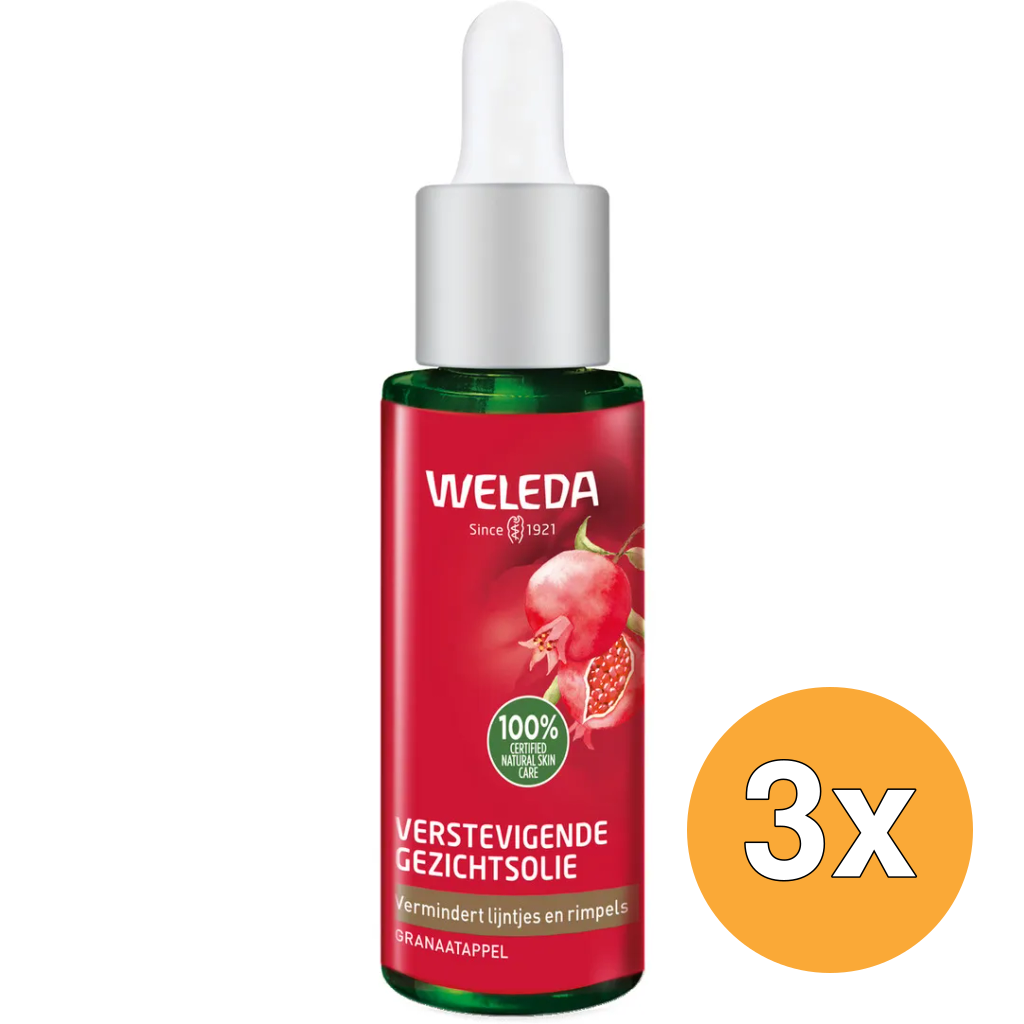 3x WELEDA Granaatappel verstevigende gezichtsolie (30 ml)