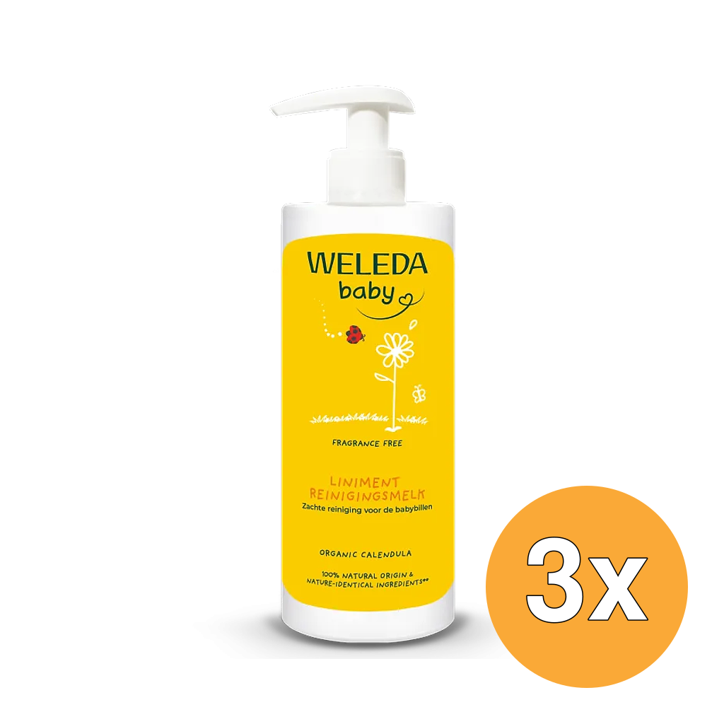 3x WELEDA Calendula liniment reinigingsmelk (400 ml)
