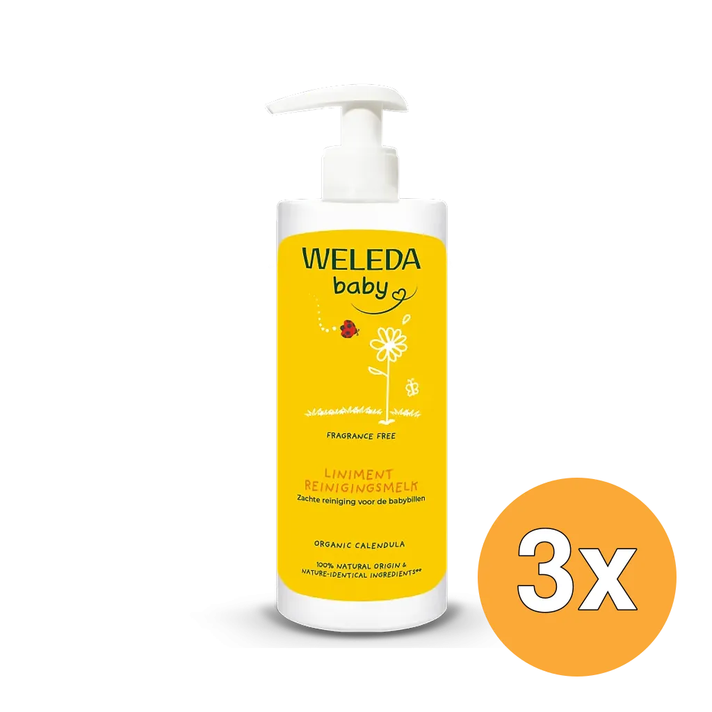 3x WELEDA Calendula liniment reinigingsmelk (400 ml)