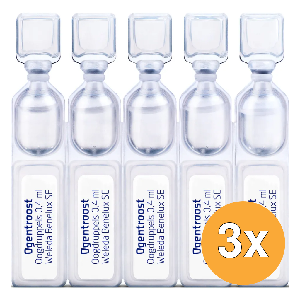 3x WELEDA Ogentroost oogdruppels 0.4ml (20 stuks)