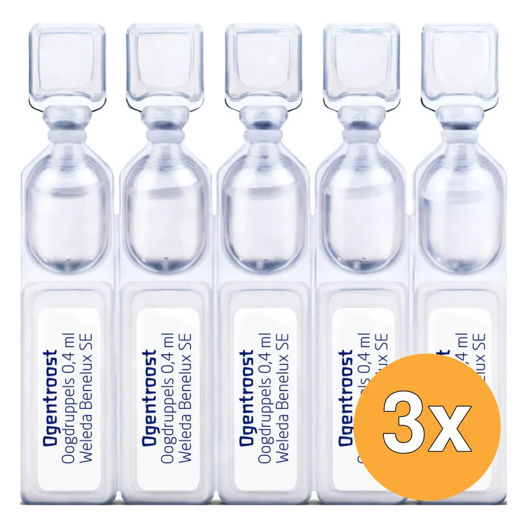 3x WELEDA Ogentroost oogdruppels 0.4ml (20 stuks)