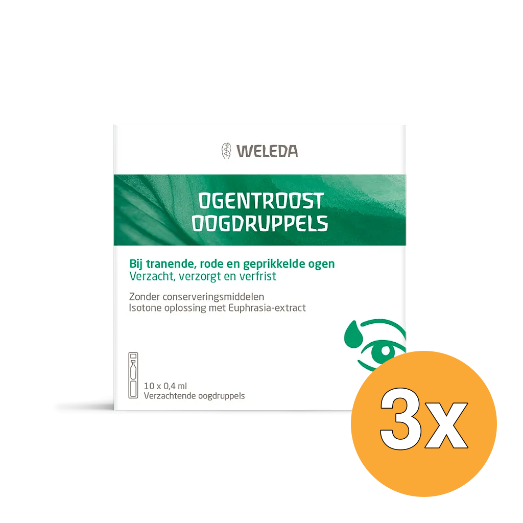 3x WELEDA Ogentroost oogdruppels (10 stuks)