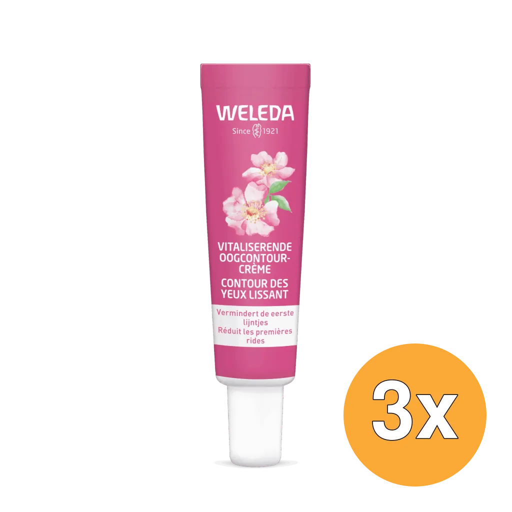 3x Weleda Wilde Rozen & Witte Thee Vitaliserende Oogcontourcreme (12 ml)