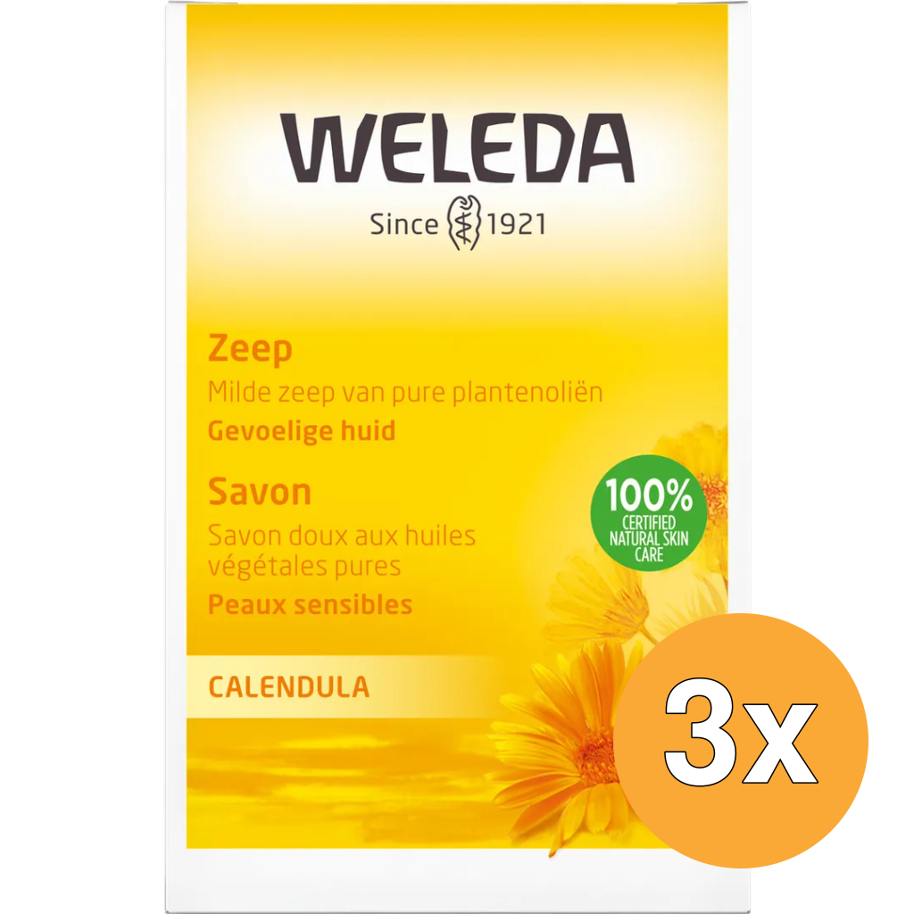 3x WELEDA Calendula zeep (100 gr)