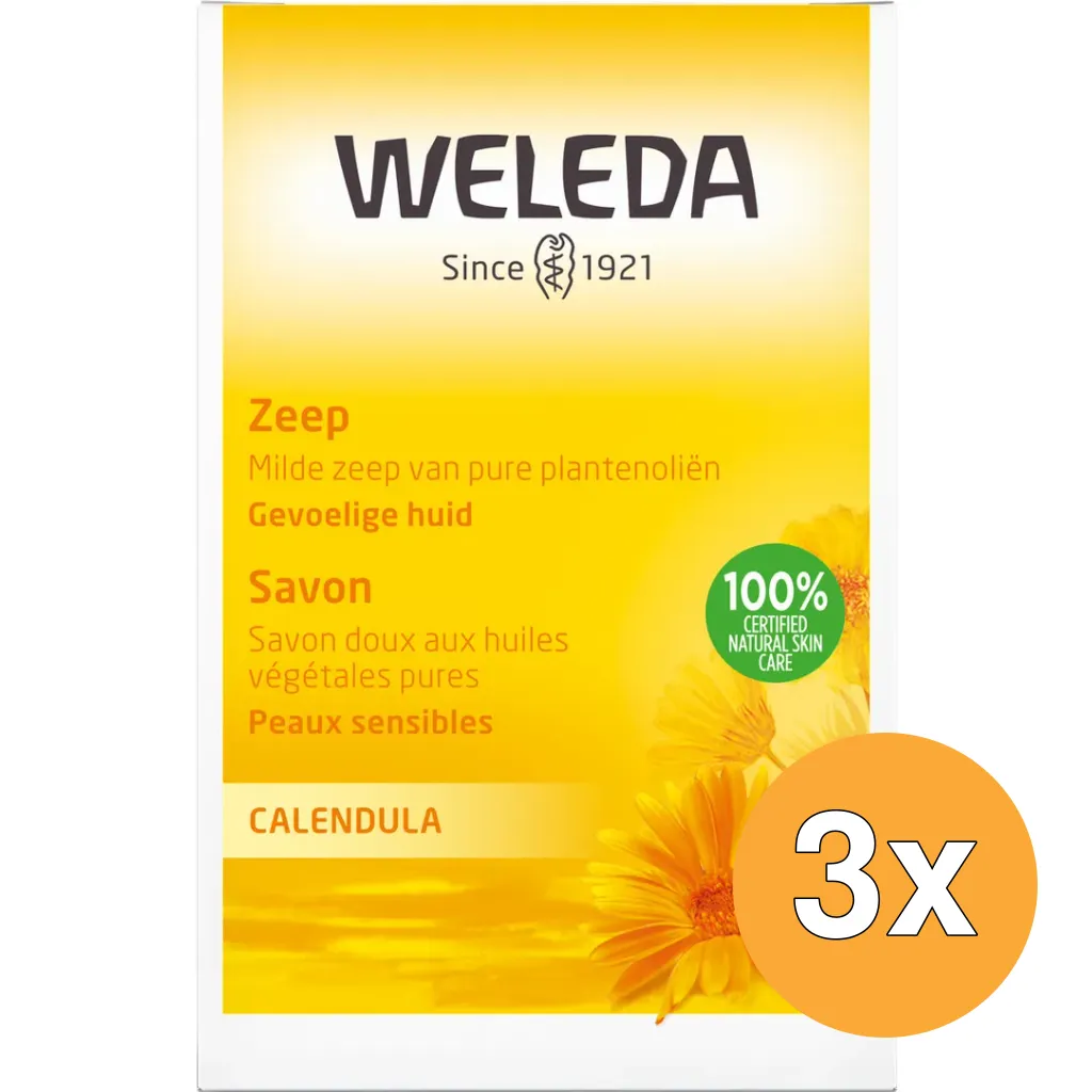 3x WELEDA Calendula zeep (100 gr)