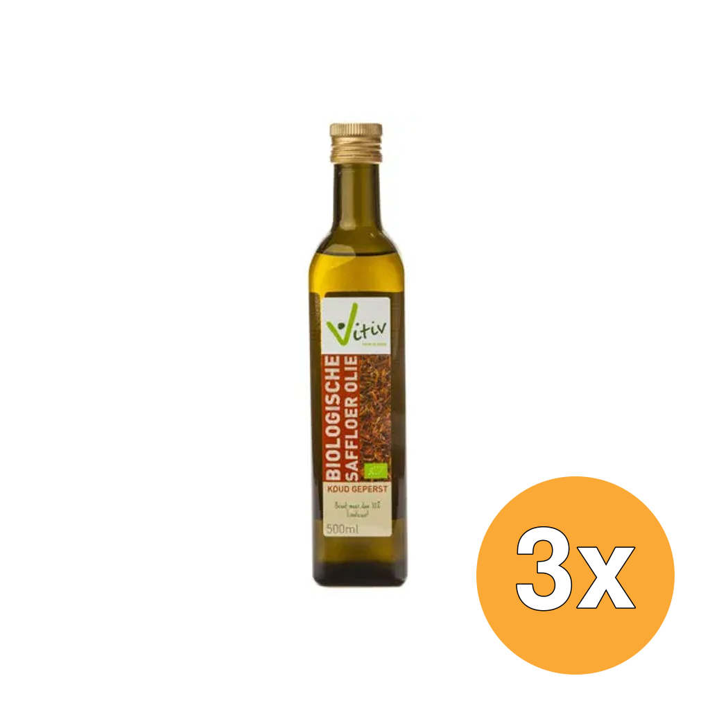 3x Vitiv Saffloerolie Bio (500 ml)