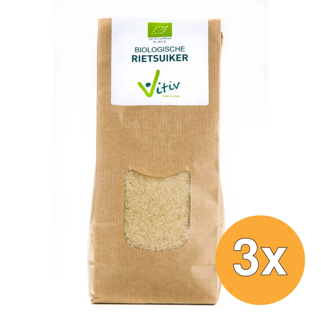3x Vitiv Rietsuiker Bio (1000 gr)