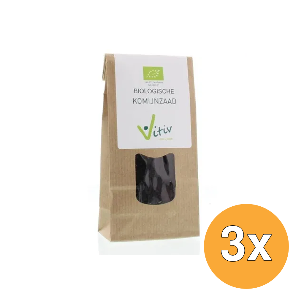 3x Vitiv Zwart Komijnzaad Bio (100 gr)