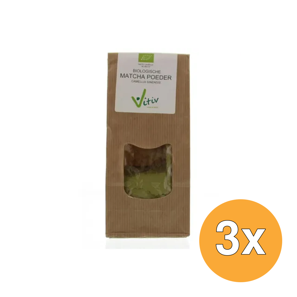 3x Vitiv Matcha Poeder Bio (100 gr)